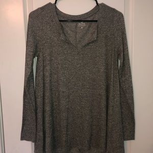 Hollister Gray Long-Sleeve Shirt